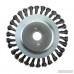 Brosse de désherbage Joint rotatif à torsion fil d'acier disque de brosse à roue disque de 25,4 x 200 mm pour l'aménagement paysager et la coupe accessoires d'irrigation Argent B07V78M5S5